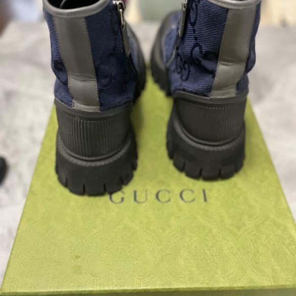 Gucci 699970 GG Supreme Canvas Monogram Men's Boots USA 9 - Picture 5 of 8